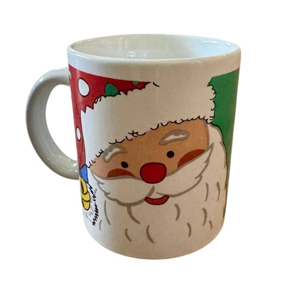Santa Claus Christmas Coffee Cup 11oz Retro Holiday